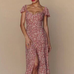 Reformation Baxley Floral Midi Dress - Size 18